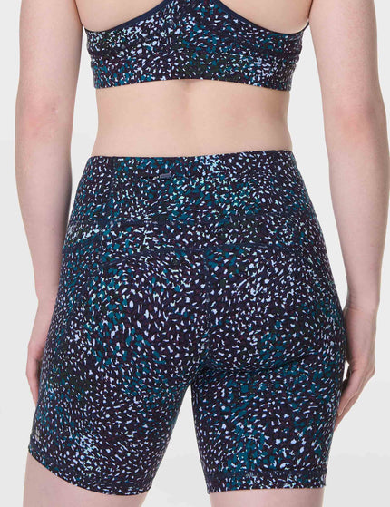 Sweaty Betty Power 6" Cycling Shorts - Blue Aurora Printimages2- The Sports Edit