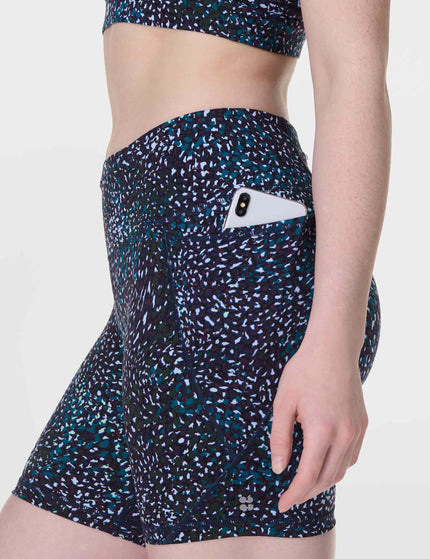 Sweaty Betty Power 6" Cycling Shorts - Blue Aurora Printimages4- The Sports Edit