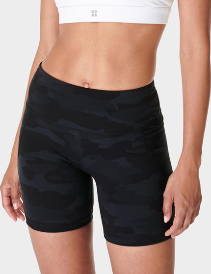 Sweaty Betty Power 6" Cycling Shorts - Ultra Black Camo Printimages1- The Sports Edit