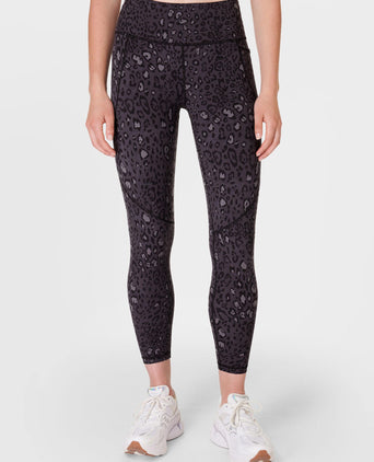 Power 7/8 Gym Leggings - Black Luxe Leopard Print