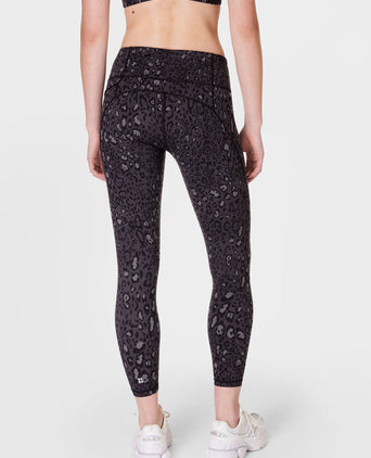 Power 7/8 Gym Leggings - Black Luxe Leopard Print