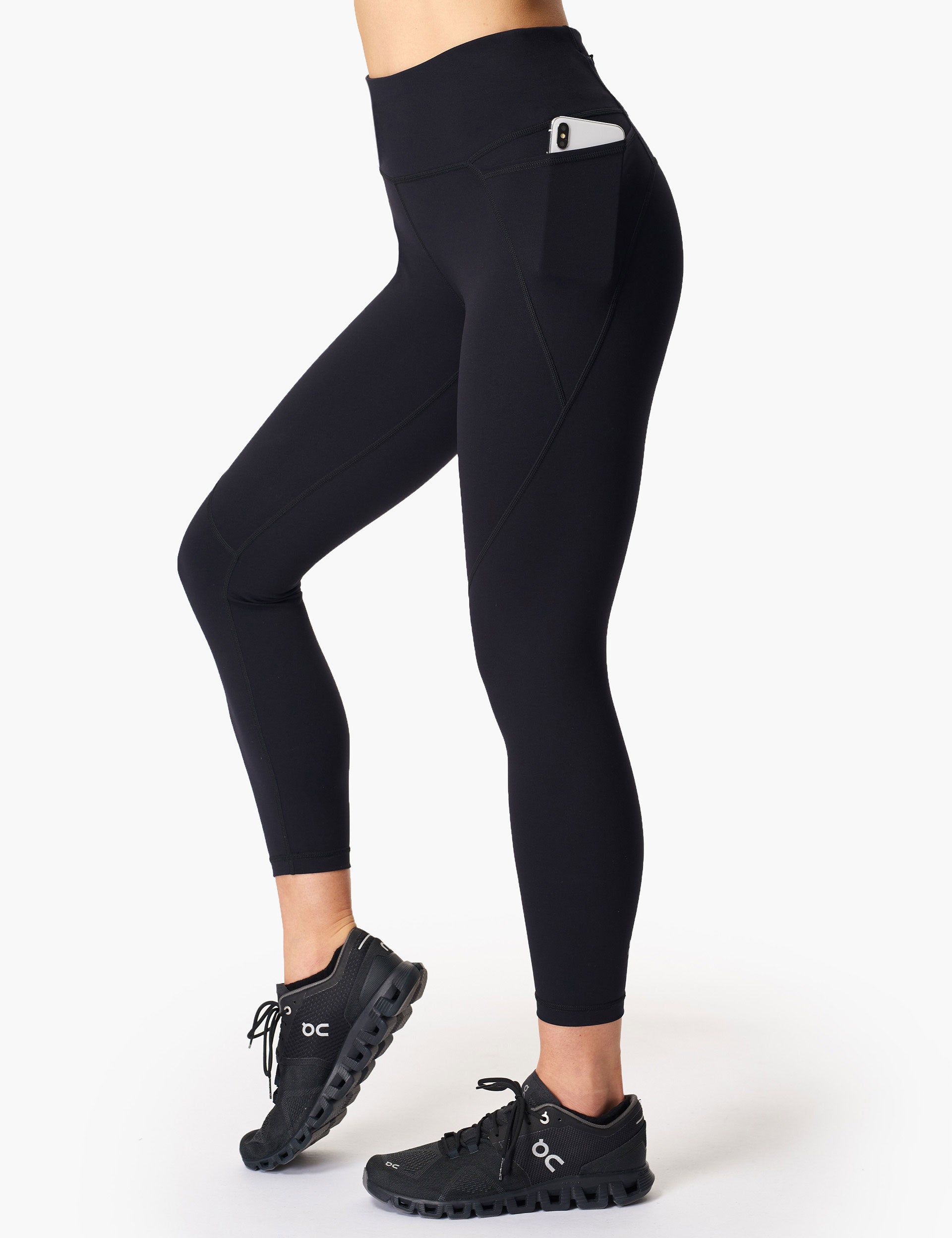 Pockets For Women - Sweaty Betty Yoga Leggings, Super Sculpt High Waisted  7/8, Black, Women's