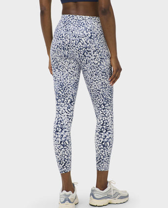 Power 7/8 Gym Leggings - Blue Faded Lynx Print