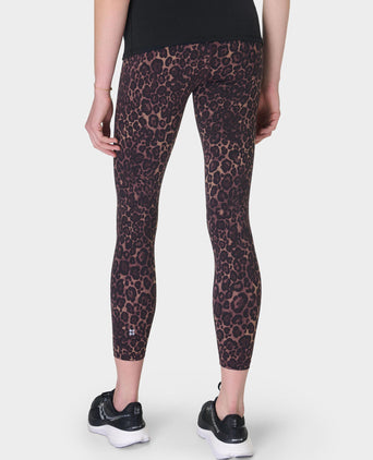 Power 7/8 Gym Leggings - Brown Wild Leopard Print