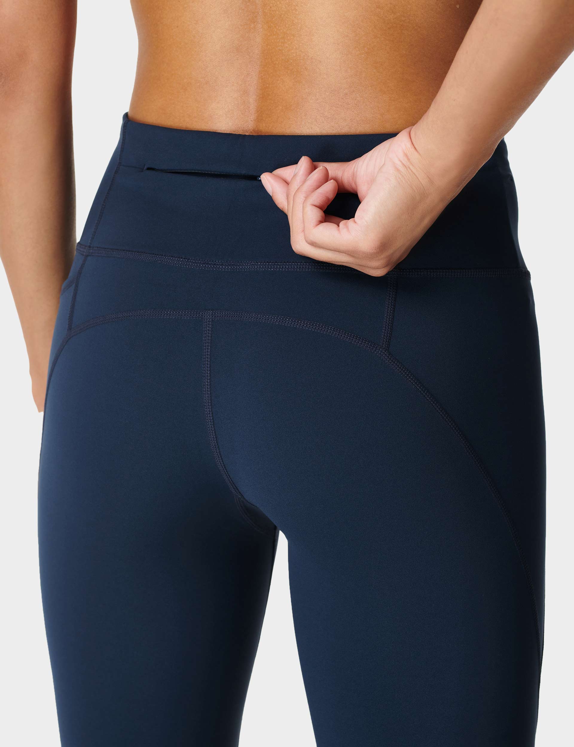 Sweaty Betty Power 7/8 Gym Leggings Navy Blue The Sports Edit