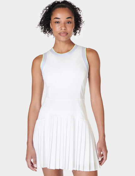 Sweaty Betty Power Ace Mix Pleat Tennis Dress - Whiteimages1- The Sports Edit