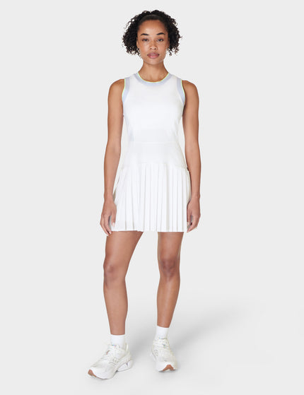 Sweaty Betty Power Ace Mix Pleat Tennis Dress - Whiteimages6- The Sports Edit