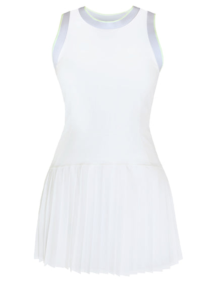 Sweaty Betty Power Ace Mix Pleat Tennis Dress - Whiteimages8- The Sports Edit