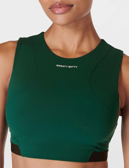 Sweaty Betty Power Advantage Bra Top - Retro Greenimages4- The Sports Edit