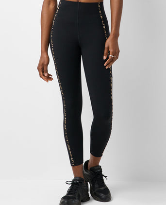 Power Binding UltraSculpt 7/8 Leggings - Black Brown Ink Leopard Print