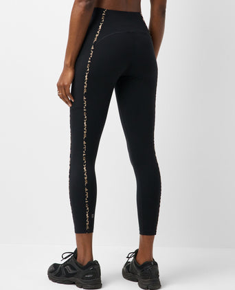 Power Binding UltraSculpt 7/8 Leggings - Black Brown Ink Leopard Print