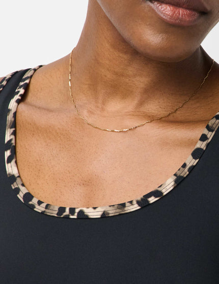 Sweaty Betty Power Contrast Binding Tank - Black Brown Ink Leopard Printimages3- The Sports Edit