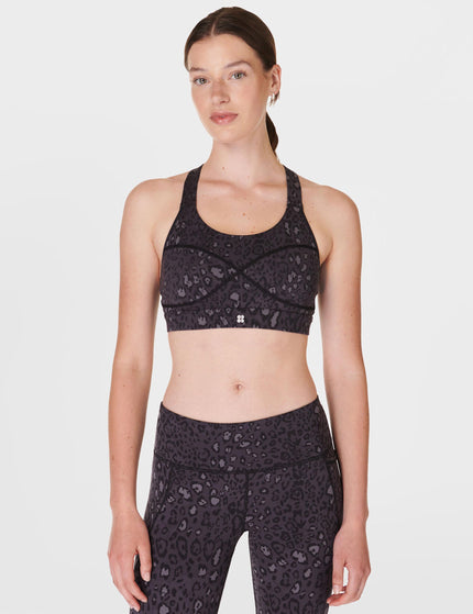 Sweaty Betty Power Medium Support Sports Bra - Black Luxe Leopard Printimages1- The Sports Edit