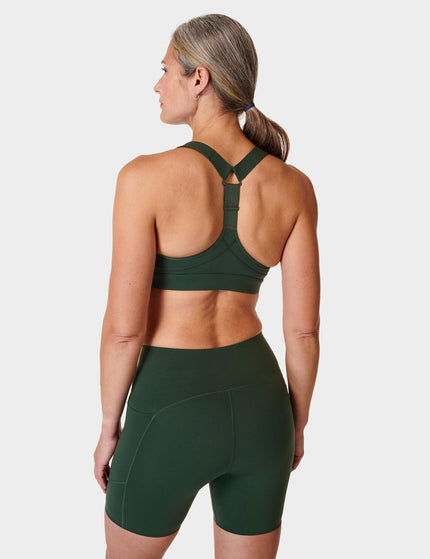 Sweaty Betty Power Medium Support Sports Bra - Trek Greenimages2- The Sports Edit