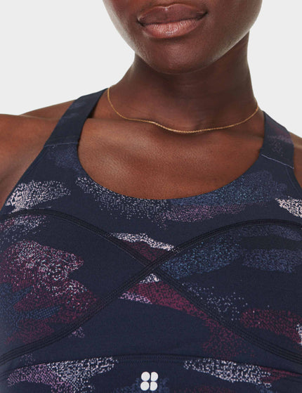 Sweaty Betty Power Medium Support Sports Bra - Blue Spray Camo Printimages4- The Sports Edit