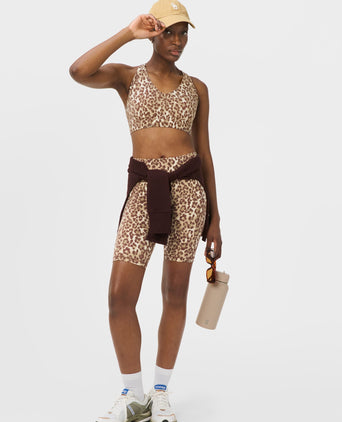The Power Pulse Shorts Set - Beige Ink Leopard