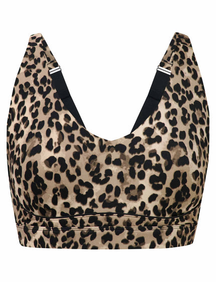 Sweaty Betty Power Pulse Piping Bra - Brown Ink Leopard Printimages6- The Sports Edit