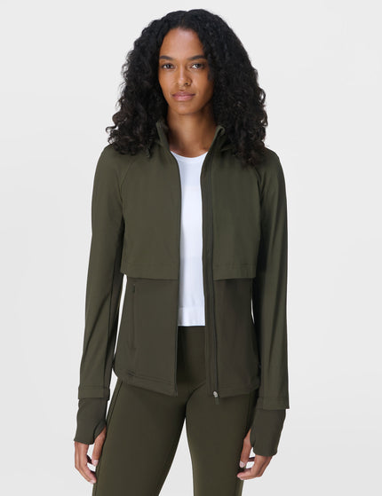 Sweaty Betty Pro Run Water Resistant Run Jacket - Nori Greenimages1- The Sports Edit