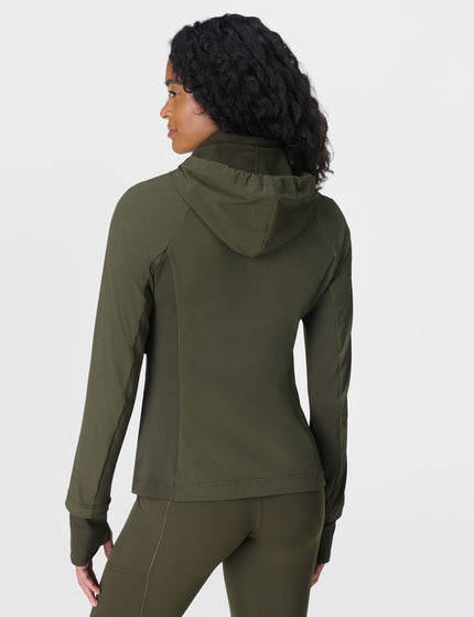 Sweaty Betty Pro Run Water Resistant Run Jacket - Nori Greenimages2- The Sports Edit