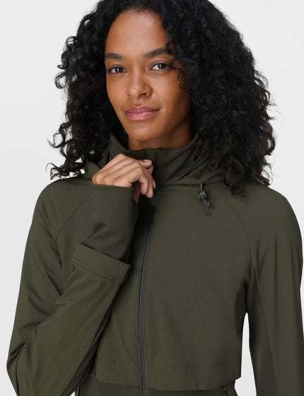 Sweaty Betty Pro Run Water Resistant Run Jacket - Nori Greenimages3- The Sports Edit
