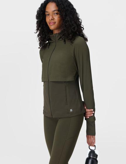 Sweaty Betty Pro Run Water Resistant Run Jacket - Nori Greenimages6- The Sports Edit