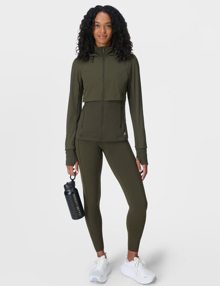 Sweaty Betty Pro Run Water Resistant Run Jacket - Nori Greenimages7- The Sports Edit