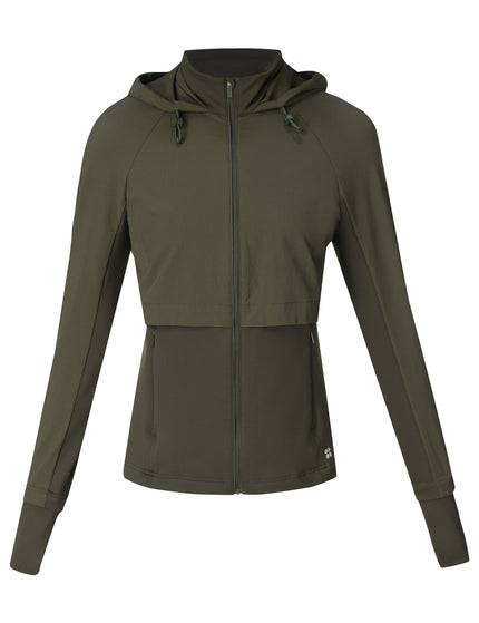 Sweaty Betty Pro Run Water Resistant Run Jacket - Nori Greenimages8- The Sports Edit