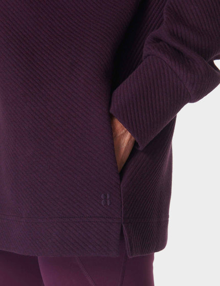 Sweaty Betty Radiant Half Zip Sweatshirt - Midnight Cherry Purpleimages4- The Sports Edit