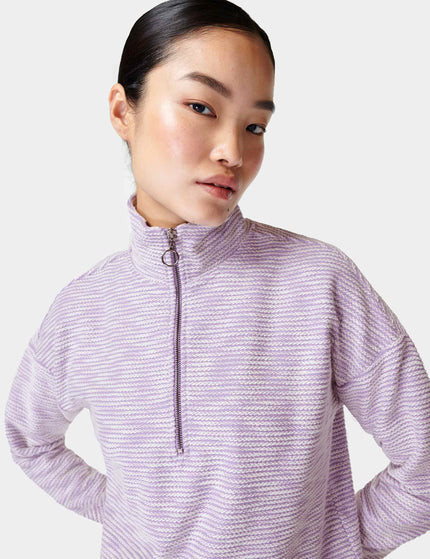 Sweaty Betty Rest Up Half Zip Pullover - Lily Purpleimages2- The Sports Edit