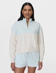 Sweaty Betty | Revive Crop Half Zip - Glade Green | The