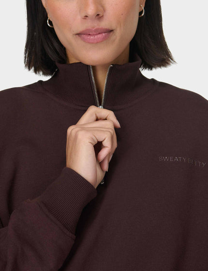 Sweaty Betty Revive Crop Half Zip - Sable Brownimages3- The Sports Edit