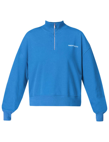 Sweaty Betty Revive Crop Half Zip - Tidal Blueimages6- The Sports Edit