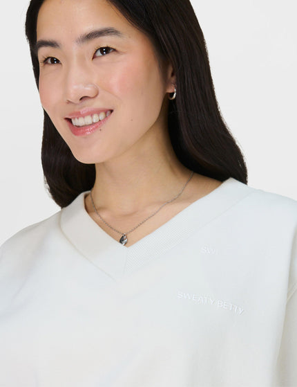 Sweaty Betty Revive Crop V-Neck Sweatshirt - Lily Whiteimages3- The Sports Edit