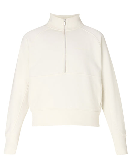 Sweaty Betty Revive Rib Mix Half Zip Sweatshirt - Lily Whiteimages8- The Sports Edit