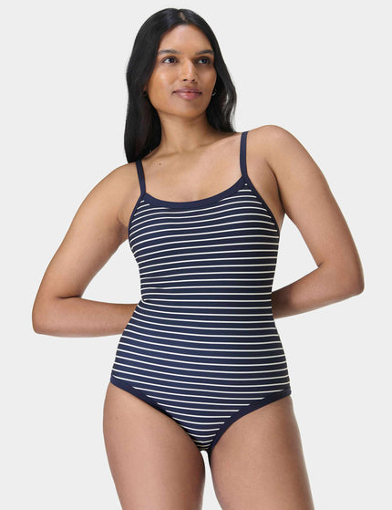 Sweaty Betty Riviera Swimsuit - Blue Coastal Stripeimages1- The Sports Edit