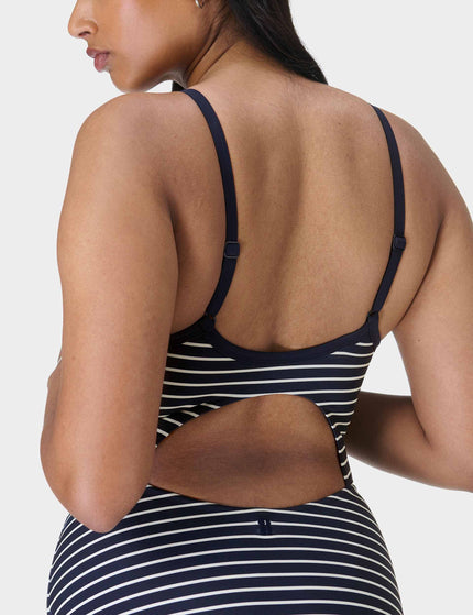 Sweaty Betty Riviera Swimsuit - Blue Coastal Stripeimages3- The Sports Edit