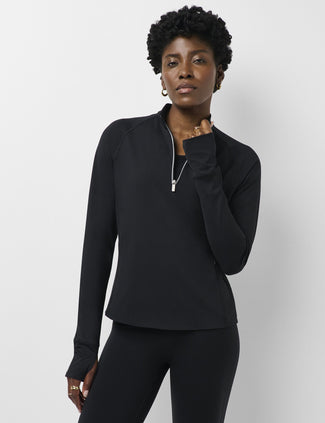 Runner's High Bonded Half Zip - Black