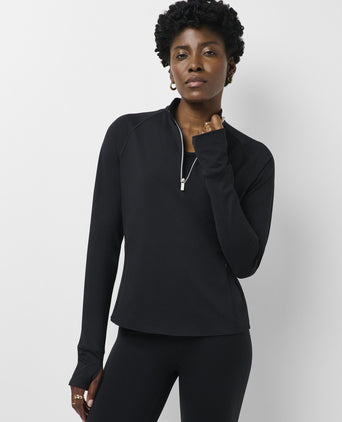 Runner's High Bonded Half Zip - Black