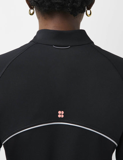 Sweaty Betty Runner's High Bonded Half Zip - Blackimages4- The Sports Edit