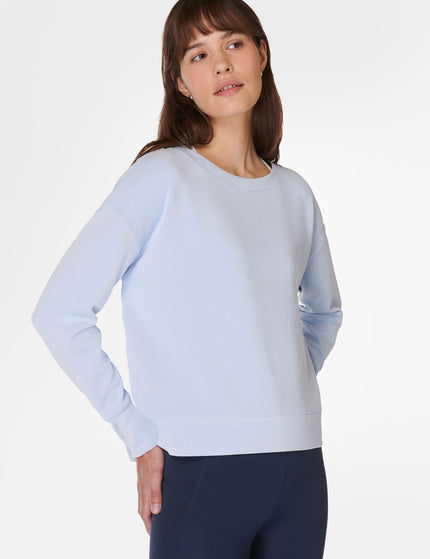 Sweaty Betty Sand Wash CloudWeight Pullover - Breeze Blueimages2- The Sports Edit