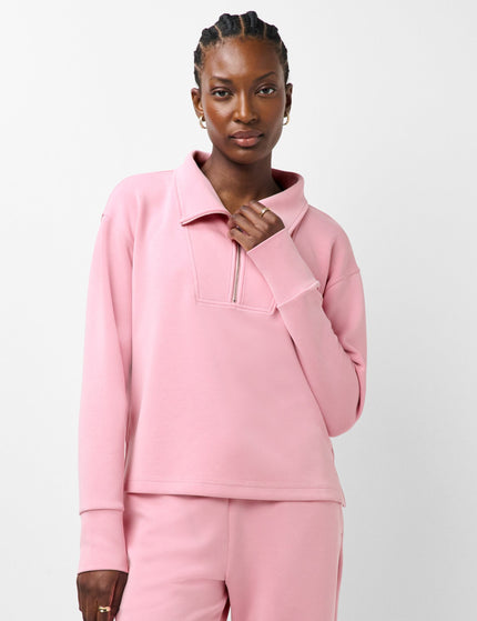 Sweaty Betty Sand Wash Half Zip Crop Sweatshirt - Deco Pinkimages1- The Sports Edit