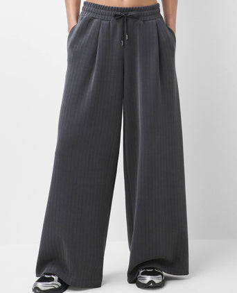 Sand Wash Pin Stripe Track Pant - Soot Grey