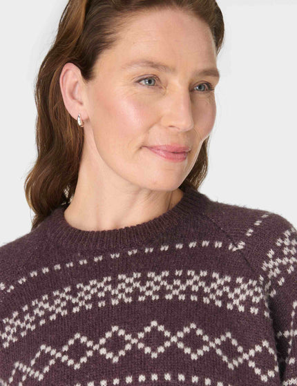 Sweaty Betty SB Jacquard Fairisle Sweater - Purple Sb Jacquardimages3- The Sports Edit