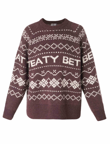 Sweaty Betty SB Jacquard Fairisle Sweater - Purple Sb Jacquardimages8- The Sports Edit
