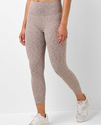 Seamless 7/8 Space Dye Leggings - Almond Beige Marl