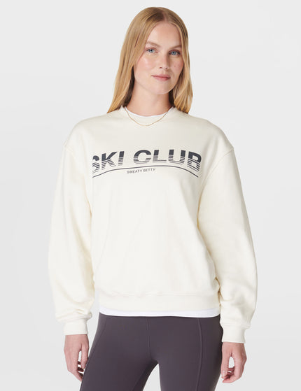 Sweaty Betty Ski Club Sweatshirt - Studio Whiteimages1- The Sports Edit