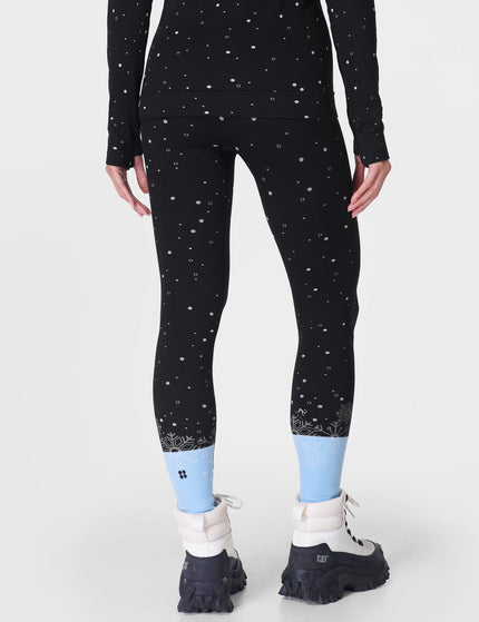 Sweaty Betty Snowflake Base Layer Legging - Blue Snowflake Jacquardimages2- The Sports Edit