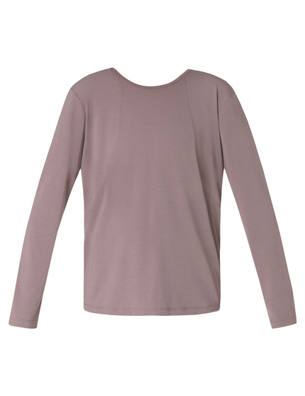 Sweaty Betty Soft Flow Strappy Back Boxy Long Sleeve Top - Grounded Brownimages8- The Sports Edit