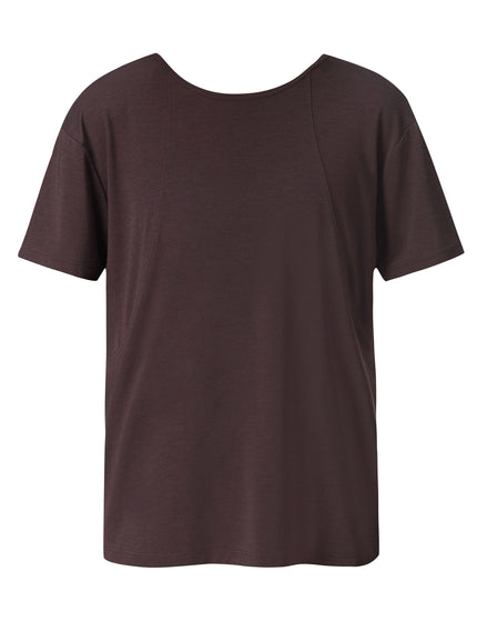 Sweaty Betty Soft Flow Strappy Back Boxy Tee - Sable Brownimages8- The Sports Edit