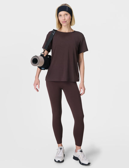 Sweaty Betty Soft Flow Strappy Back Boxy Tee - Sable Brownimages6- The Sports Edit